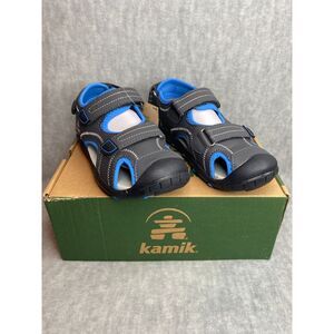 Kamik Boys Kids Size 3 Sandals Seaturtle 2 Closed Toe Blue Gray Waterproof Youth